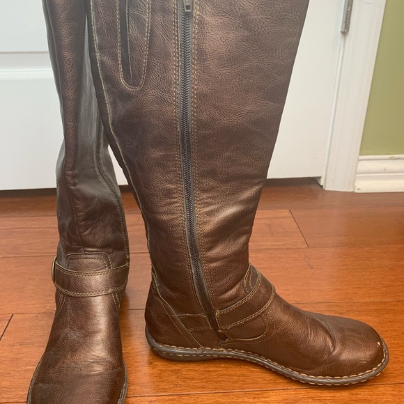 B.O.C. by Born Martina Tall Knee High Leather Riding Boot-Brown-Women size 8 - Picture 5 of 9